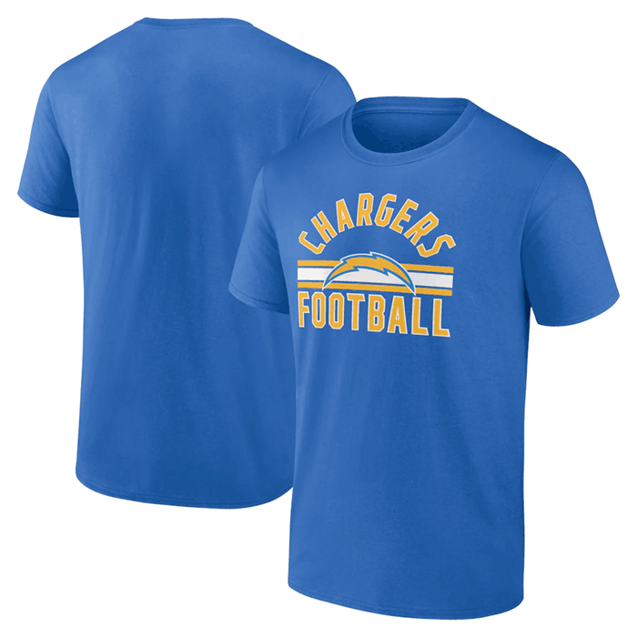 Men's Los Angeles Chargers Blue Arch Stripe T-Shirt